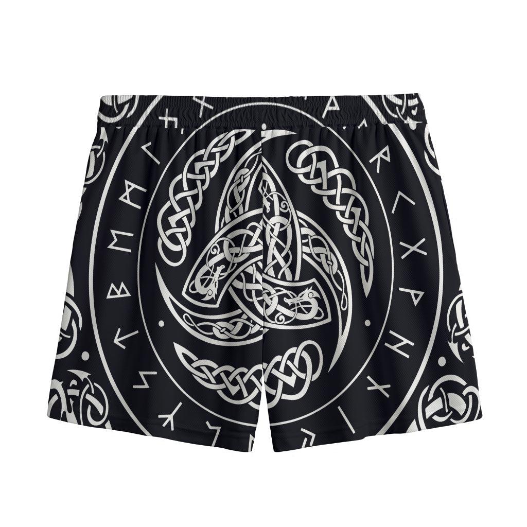 Viking Triple Horn Of Odin Print Mesh Shorts