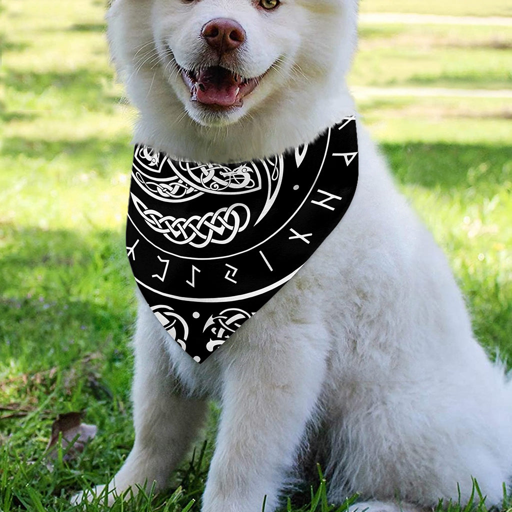 Viking Triple Horn Of Odin Print Over The Collar Dog Bandana