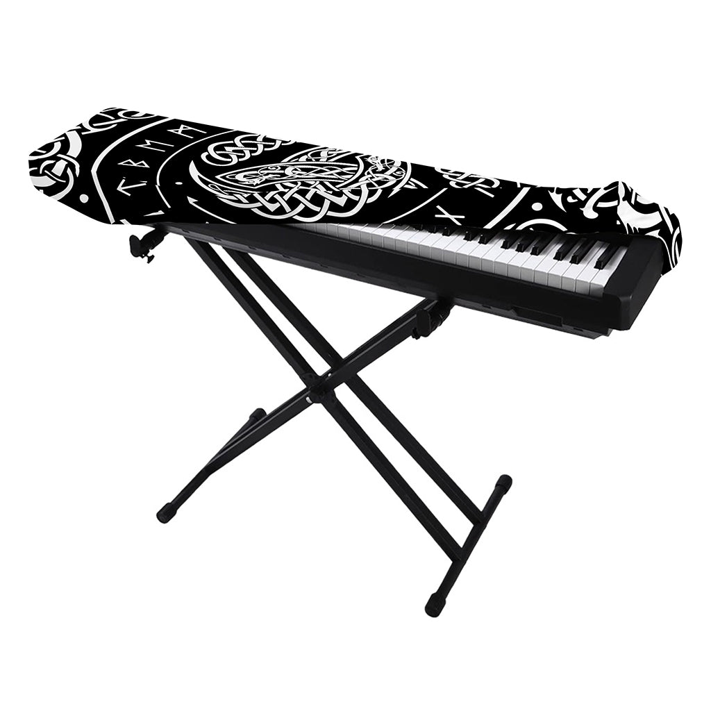 Viking Triple Horn Of Odin Print Piano Keyboard Cover