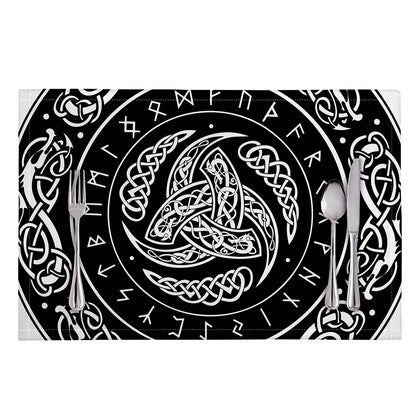 Viking Triple Horn Of Odin Print Placemat