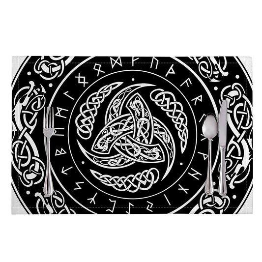 Viking Triple Horn Of Odin Print Placemat