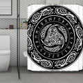 Viking Triple Horn Of Odin Print Polyester Shower Curtain