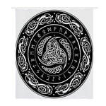 Viking Triple Horn Of Odin Print Polyester Shower Curtain