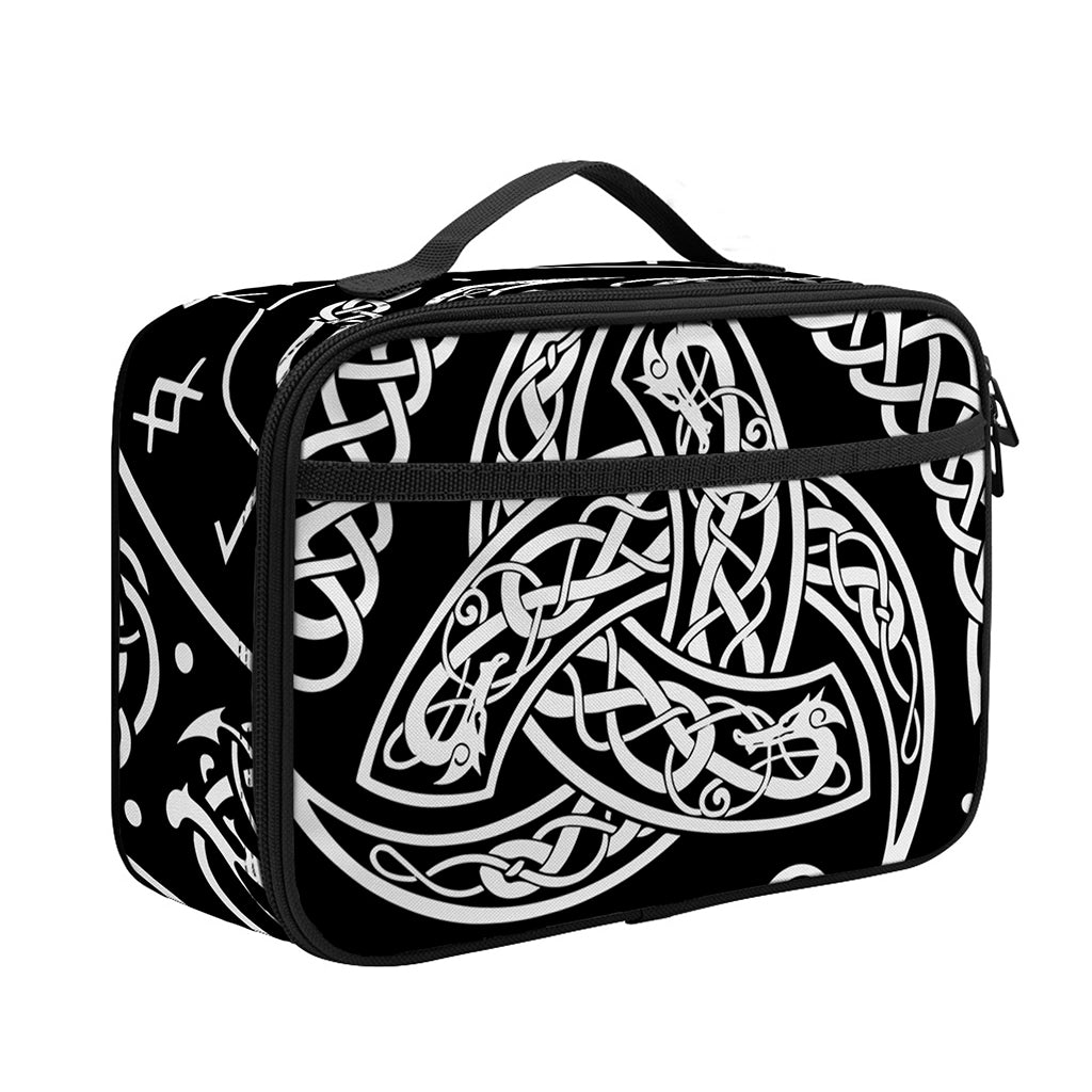Viking Triple Horn Of Odin Print Portable Lunch Bag