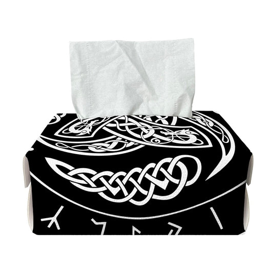Viking Triple Horn Of Odin Print Rectangle Tissue Box Cover