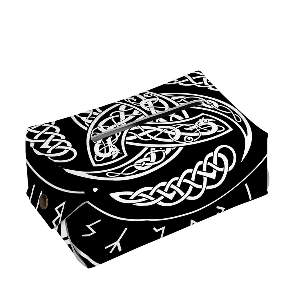 Viking Triple Horn Of Odin Print Rectangle Tissue Box Cover