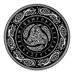 Viking Triple Horn Of Odin Print Round Floor Mat