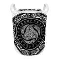 Viking Triple Horn Of Odin Print Round Laundry Basket