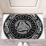 Viking Triple Horn Of Odin Print Rubber Doormat