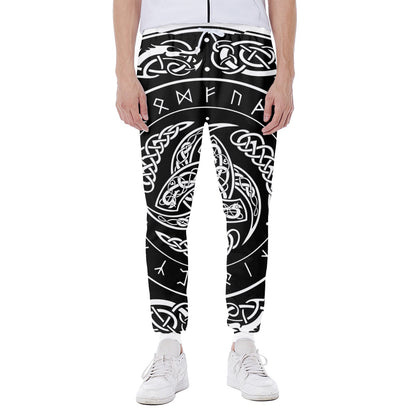 Viking Triple Horn Of Odin Print Scuba Joggers