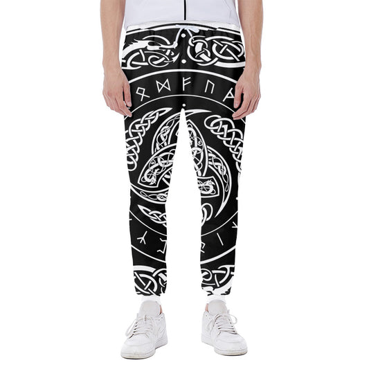 Viking Triple Horn Of Odin Print Scuba Joggers