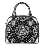 Viking Triple Horn Of Odin Print Shoulder Handbag