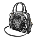 Viking Triple Horn Of Odin Print Shoulder Handbag