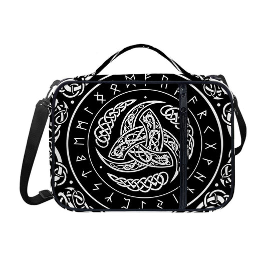 Viking Triple Horn Of Odin Print Shoulder Strap Bible Bag