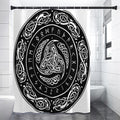Viking Triple Horn Of Odin Print Shower Curtain