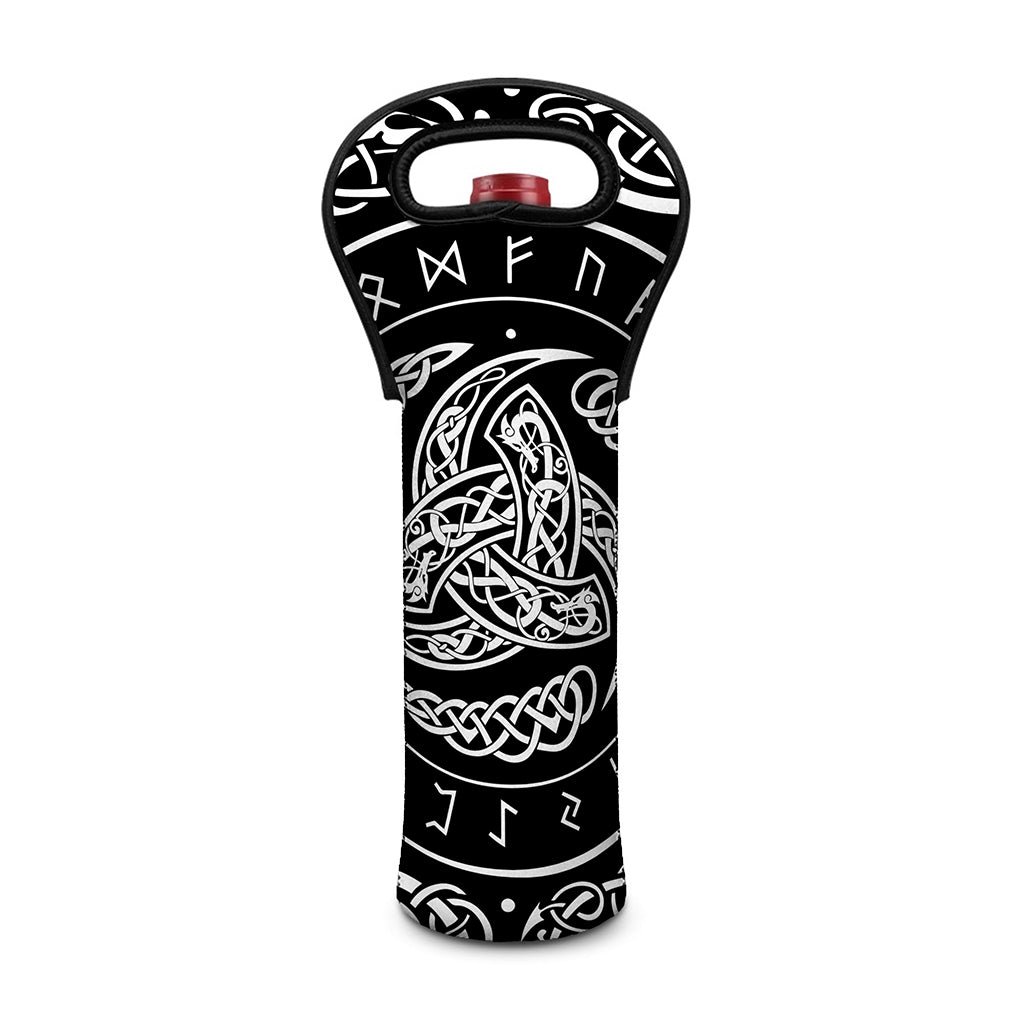 Viking Triple Horn Of Odin Print Single Neoprene Wine Tote