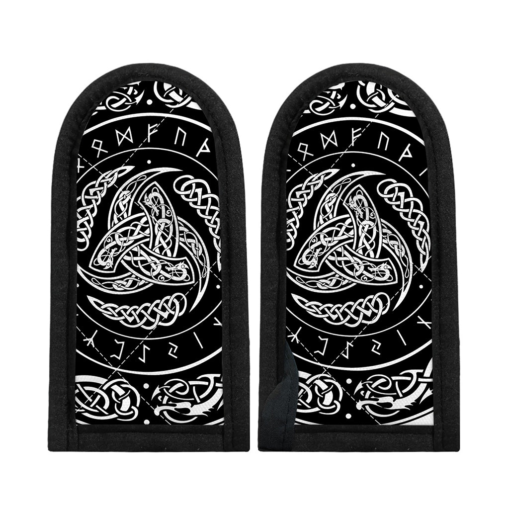 Viking Triple Horn Of Odin Print Skillet Handle Cover