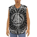 Viking Triple Horn Of Odin Print Sleeveless Baseball Jersey