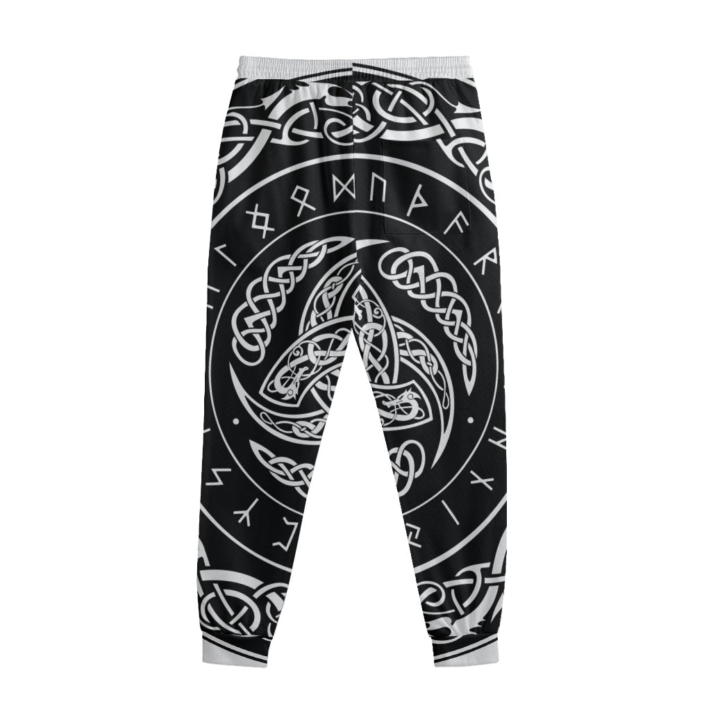 Viking Triple Horn Of Odin Print Sweatpants