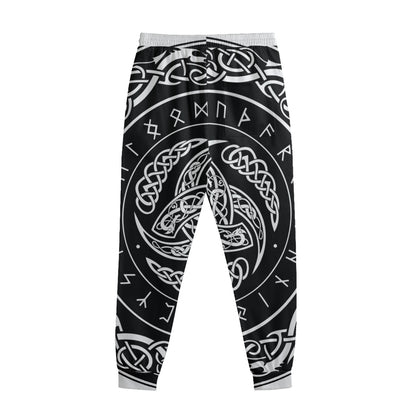 Viking Triple Horn Of Odin Print Sweatpants