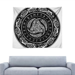 Viking Triple Horn Of Odin Print Tapestry