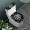 Viking Triple Horn Of Odin Print Toilet Lid And Tank Cover Set