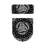 Viking Triple Horn Of Odin Print Toilet Lid And Tank Cover Set