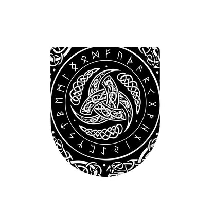 Viking Triple Horn Of Odin Print Toilet Lid Cover
