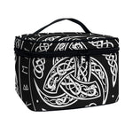 Viking Triple Horn Of Odin Print Travel Makeup Bag