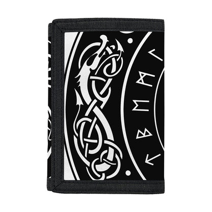 Viking Triple Horn Of Odin Print Trifold Wallet