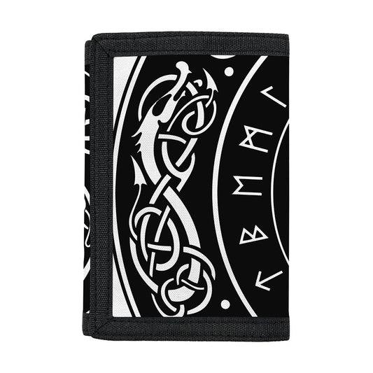 Viking Triple Horn Of Odin Print Trifold Wallet