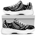 Viking Triple Horn Of Odin Print White Chunky Shoes
