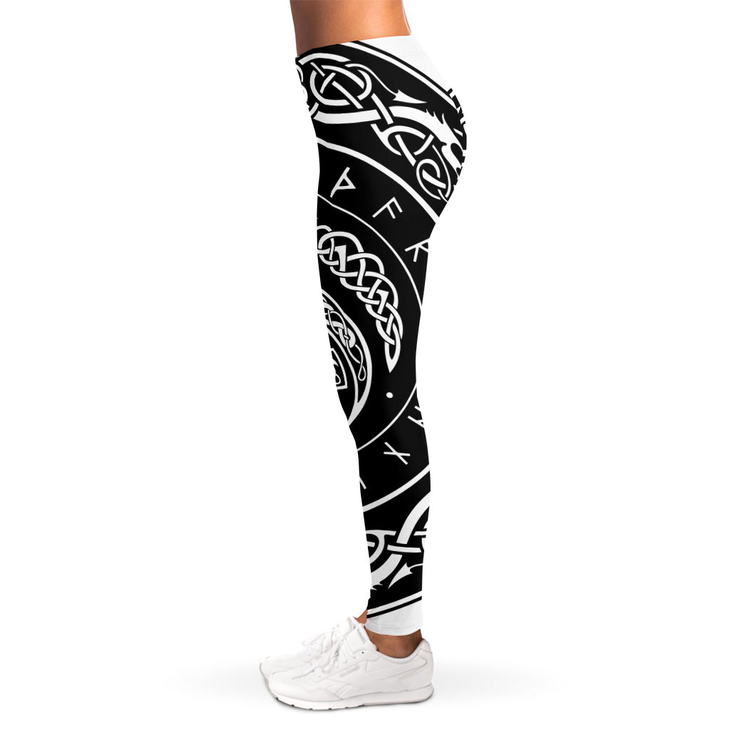 Viking Triple Horn Of Odin Print Women's Leggings