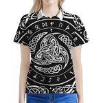 Viking Triple Horn Of Odin Print Women's Polo Shirt