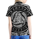 Viking Triple Horn Of Odin Print Women's Polo Shirt