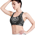 Viking Triple Horn Of Odin Print Women's Sports Bra