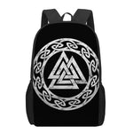 Viking Valhalla Symbol Print 17 Inch Backpack