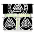 Viking Valhalla Symbol Print 3 Piece Kitchen Curtains