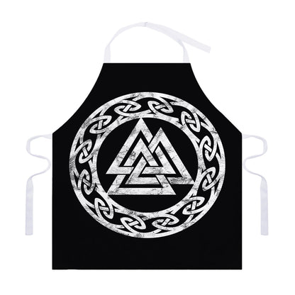 Viking Valhalla Symbol Print Adjustable Apron