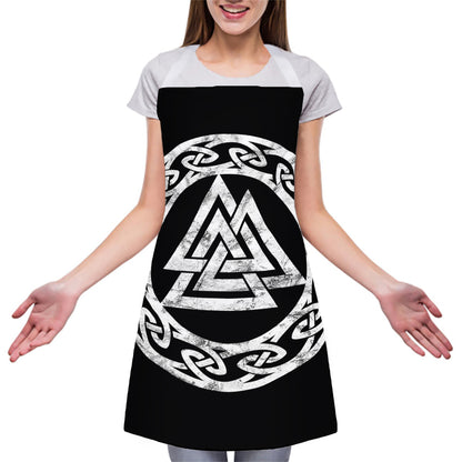 Viking Valhalla Symbol Print Adjustable Apron