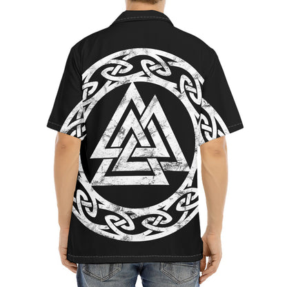 Viking Valhalla Symbol Print Aloha Shirt