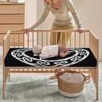 Viking Valhalla Symbol Print Baby Crib Sheet