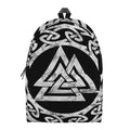Viking Valhalla Symbol Print School Backpack