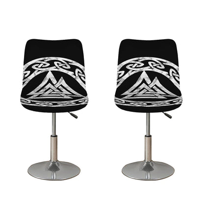 Viking Valhalla Symbol Print Bar Stool Covers