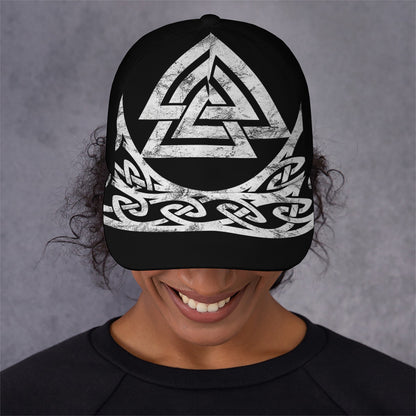 Viking Valhalla Symbol Print Baseball Cap
