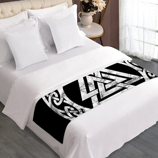 Viking Valhalla Symbol Print Bed Runner