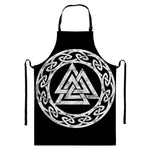 Viking Valhalla Symbol Print Bib Apron With Pocket
