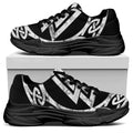 Viking Valhalla Symbol Print Black Chunky Shoes