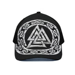 Viking Valhalla Symbol Print Black Mesh Trucker Cap