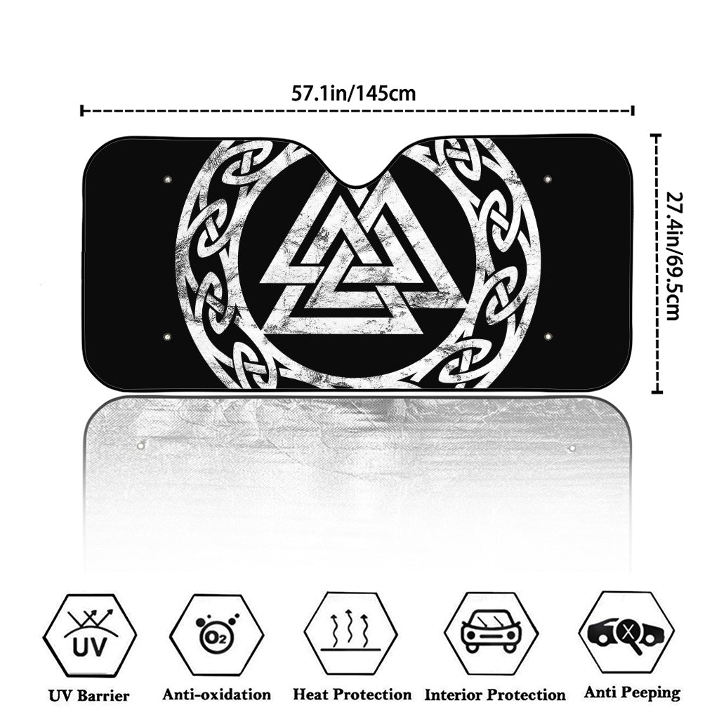 Viking Valhalla Symbol Print Car Windshield Sun Shade